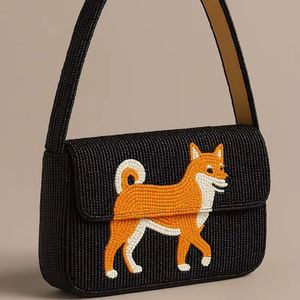 กระเป๋าคลัทช์ปักลูกปัดหลากสี ดีไซน์ประณีต ลายดอกไม้แบบงานฝีมือ ปักด้วยมือด้วยลูกปัดเม็ดเล็ก - Product Image 1