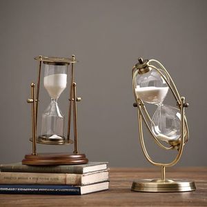 Handmade metal glass sand <b>timer</b> with fine craftsmanship ideal for luxury home or corporate office decoration - Product Image 6