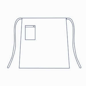 Tablier de cuisine noir personnalisé en coton imperméable, taille ajustable (1/2 tour de taille), réutilisable, pour restaurants, événements alimentaires, Noël et mariages - Product Image 3