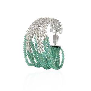 Double plaisir avec le bracelet manchette tendance émeraude - Product Image 3