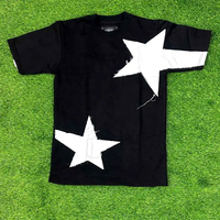 T-shirt Homme Brodé Effet Vieilli à Manches Courtes en Maille, Style Streetwear, Écologique, Séchage Rapide, Respirant, Haute Qualité