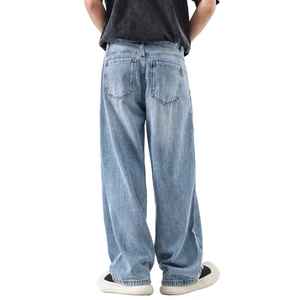 กางเกงยีนส์มีรอยขาดทันสมัยแบบพรีเมี่ยมกางเกงยีนส์บางและทรงหลวมชุดฮิปฮอปมีสไตล์สตรีทสวมใส่ได้ทุกวันสำหรับปาร์ตี้ท่องเที่ยว - Product Image 1