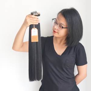 100% extensions de cheveux humains vierges bruts et fermeture assortie Super Bone Straight avec couleur naturelle origine vietnamienne - Product Image 1