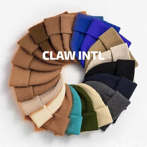 Custom Personalized Solid Colour <b>Knitted</b> <b>Beanie</b> Cap Winter Logo Men's Custom <b>Beanies</b> for Winter Most Popular Cap Style - Product Image 2