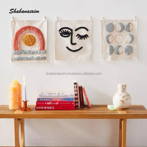 Lienzo bohemio de lujo para colgar en la pared, diseño de seta sostenible, tapiz de arte de pared tejido con mechones para decoración del hogar, formato de cuerda - Product Image 5