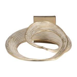 La sculpture décorative artistique d'objet de table en métal doré rayonnant ajoute le charme moderne sophistiqué à n'importe quel espace intérieur - Product Image 3