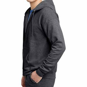 Sweats à capuche pour hommes personnalisés 100% coton Street-wear Sweat à capuche zippé sur la taille Vintage poids lourd lavé à l'acide Hoodies pour homme à capuche - Product Image 4