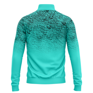 Sudadera Personalizada para Hombre con Cierre de Cremallera de un Cuarto, Color Verde Agua Degradado, con Logotipo Impreso, Manga Larga, Ropa Deportiva para Entrenamiento - Product Image 2