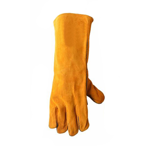 Guantes de trabajo de cuero Guantes con forro polar de fábrica de protección y conducción y soldadura al por mayor - Product Image 3