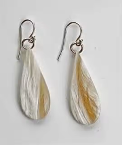 ต่างหูฮอร์นธรรมชาติคุณภาพสูงสำหรับต่างหูผู้หญิงเครื่องประดับฮอร์นโดยงานฝีมือเสี้ยว - Product Image 2