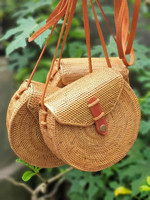 Penjualan laris tas Tote rotan bambu buatan tangan Vietnam tas pantai wanita modis dekorasi mutiara jerami penutup ritsleting