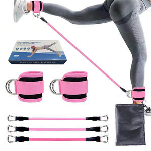 Bandes de résistance pour chevilles, manchons réglables, entraînement de force, yoga, fitness pour les jambes, les fessiers, mise en forme musculaire, comprend un rangement en filet - Product Image 3