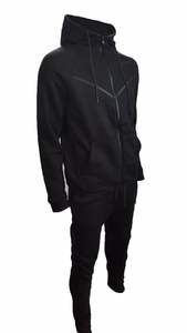 Conjunto Deportivo Nuevo para Hombre, Diseño en V, Pantalones Deportivos de Corte Regular, Sudadera con Capucha y Cremallera, Ropa Deportiva - Product Image 2