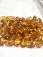 Lot de mélange à facettes en citrine dorée naturelle Pierre précieuse en forme de grande taille Jaune Bleu Pierre précieuse en vrac en gros Brandy Madeira en vrac