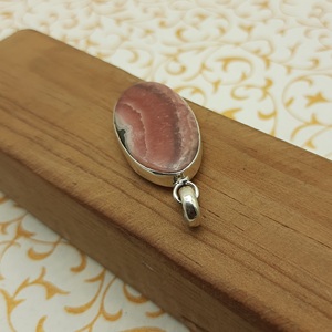 Designer 925 Sterling <b>Silver</b> Women's Rhodochrosite Gemstone Pendant Bezel Setting Fine Jewelry Gift for Her <b>Charm</b> Pendants - Product Image 5