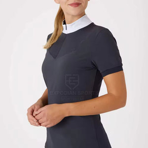 Chemises d'équitation pour femmes de haute qualité, nouveau style 2025, vêtements pour adultes, spandex/coton, respirant, léger, écologique, court - Product Image 2