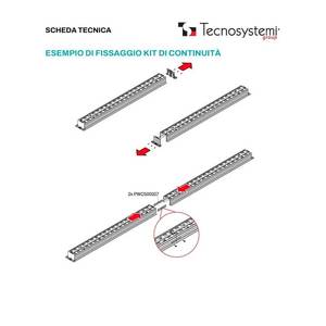 ตัวกระจายลมแบบเส้นตรง Tecnosystemi รุ่น Retractable พร้อมแผ่นปรับระดับอลูมิเนียมแบบ 3 ช่อง - Product Image 1
