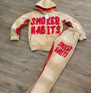 เสื้อฮู้ดกันหนาวและเสื้อฮู้ดชุดเสื้อผ้า100% มีฮู้ดผ้าฝ้ายแบบสวมหัวมีฮู้ดแบบเย็บปักโลโก้แบบกำหนดเองขายดี - Product Image 4