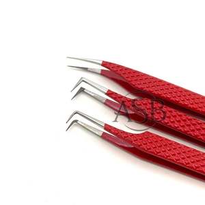 แหนบแยกโค้งสแตนเลสปลายขนตาปลอมแบบปรับแต่งได้พิมพ์โลโก้90องศา - Product Image 5