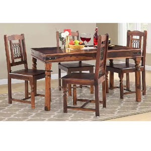TABLE À MANGER EN BOIS HILTON 4 PERSONNES - Product Image 1