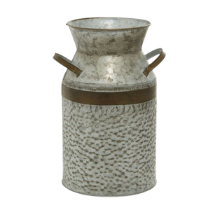 Vase à lait galvanisé à la main de Style traditionnel seau en gros pour fleurs et plantes pots de fleurs et jardinières au design unique - Product Image 6