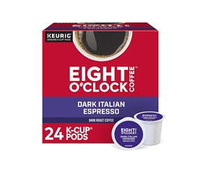 Café Eight O'Clock, torréfaction italienne foncée, dosettes K-Cup individuelles pour Keurig, café torréfié foncé, lot de 24 - Product Image 1