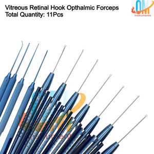 ชุดเครื่องมือผ่าตัดจอประสาทตา Vitreo Retinal Instruments คีมจับจอประสาทตา ตะขอเกี่ยวจอประสาทตา ทำจากสแตนเลสสตีล ใช้ซ้ำได้ ได้รับมาตรฐาน CE ISO | โอลด์เมด - Product Image 3