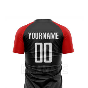 Maillots de football respirants 100% polyester pour hommes, ensembles d'uniformes de football, patchs personnalisés, manches courtes extensibles, toutes saisons - Product Image 6