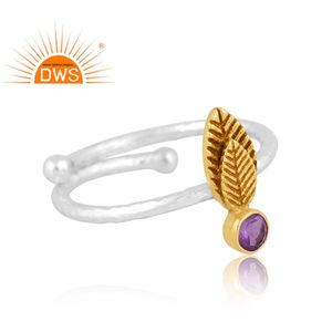 Bague en argent sterling fin de meilleure qualité, améthyste naturelle, pierre précieuse empilable, fabricant de bijoux personnalisés - Product Image 3