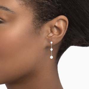 Vente en gros de bijoux vintage de luxe perle en or 18 carats pierre naturelle grosse longue goutte boucle d'oreille bijoux fins pour femmes et filles - Product Image 3