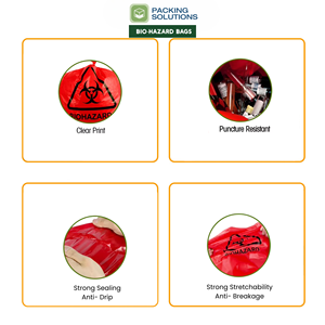 Bolsas de basura de HDPE reciclables desechables grandes personalizadas al por mayor de fábrica, bolsas de basura de riesgo biológico de grado médico con sellado térmico para laboratorio - Product Image 3