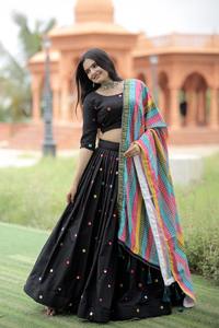 Espejo DE TRABAJO Navratri Lehenga Choli indio Trands Lehenga Choli para damas - Product Image 2