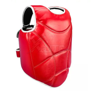 Protège-poitrine d'entraînement en cuir pour arts martiaux – Protection corporelle absorbant les chocs, respirante et conçue pour la sécurité - Product Image 2