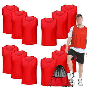 Vêtements de sport respirants en tissu 100% polyester, maillots de football, dossards d'entraînement pour enfants, jeunes et adultes, gilets de sport, dossards d'entraînement - Product Image 1
