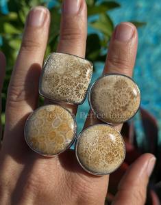 Bague ovale en argent sterling 925 avec pierre précieuse corail originale, tendance, vente chaude, prix d'usine, bijoux pour femmes - Product Image 1