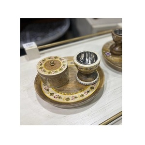 Quemador de madera Bakhoor de calidad superior con caja acrílica y bandeja de madera Quemador Mabkhar para accesorios de decoración del hogar - Product Image 1
