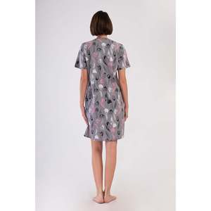 Túnica de manga corta con lazo de ganchillo para mujer con tops de punto abotonados - Product Image 1