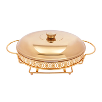 Dernière gamme et design de plats chauds en métal pour servir des aliments, réchaud à buffet pour les mariages, utilisation en restaurant à prix de gros