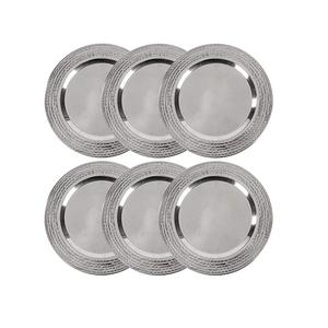 Assiettes de présentation rondes en métal doré à prix promotionnels pour la maison, les hôtels, les fêtes, les dîners et le service de table - Product Image 6