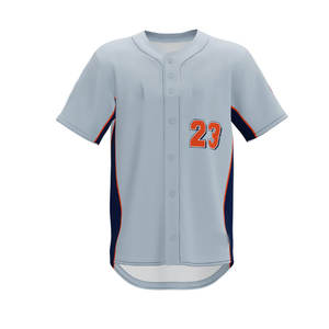 Superventas 2024 nueva llegada camisetas de béisbol con cuello en V con panel de solapa y botón completo camisetas de softball sublimación impresa - Product Image 1