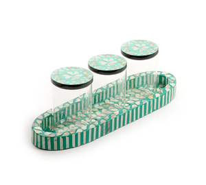 Bandeja de resina para decoración del hogar, juego de vajilla con jarra acrílica, artículos de comunión para madre de perla, gran oferta - Product Image 6