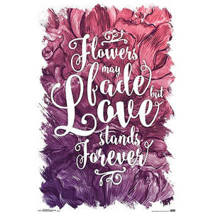 Affiche au design contemporain 'Les fleurs peuvent se faner' avec motif végétal - Product Image 1