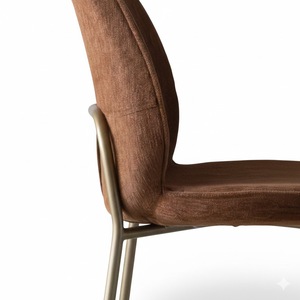 Monza Elegant Upholstered <b>Dining</b> <b>Chair</b> Minimalist Design Metal Legs for Home & Hotel - Product Image 4