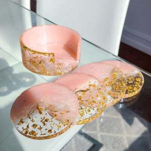 จานรองแก้วเรซินทำงานที่ปกป้องพื้นผิวจากรอยขีดข่วนความร้อนและการรั่วไหลชุด6ชิ้นในราคาที่ไม่แพงมาก - Product Image 3