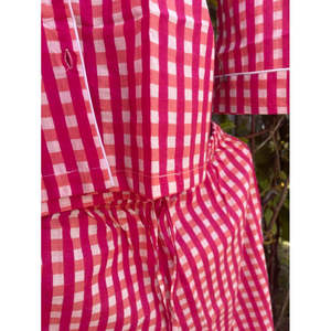 Pijama Largo Doris Day con Cuadros Rosas, Clásico, Romántico, Cómodo, Cintura Elástica, Transpirable, Tejido, Talla Única para Uso en Casa en Invierno - Product Image 4
