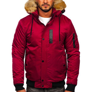 Chaqueta acolchada de invierno personalizada para hombre, talla grande, marrón, nailon sólido brillante, cálida, de gran tamaño, estilo informal, colocación frontal, nuevo diseño - Product Image 1