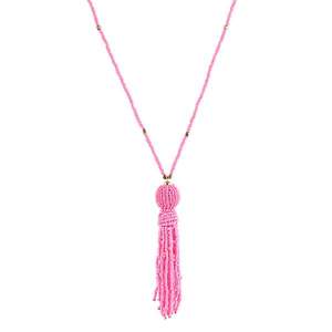 Beadside <b>Pink</b> Statement <b>Necklace</b> Fashion Pendant 1105916A - Product Image 1