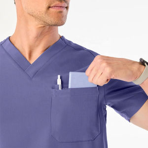 Uniformes Médicos Unisex de Manga Corta, Personalizables, de Secado Rápido, en Tela de Pana, Uniformes de Hospital de Alta Calidad, Precio Bajo y Envío Rápido - Product Image 5