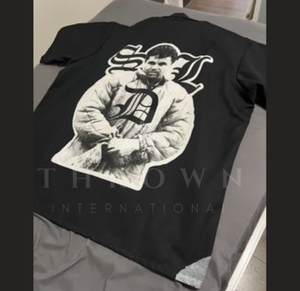 T-shirt pour homme THAT'S A AWFUL LOT OF COUGH SYRUP 250 gsm Cupid Tattoo, streetwear hip hop, 100% coton, t-shirt personnalisé OEM pour homme - Product Image 4