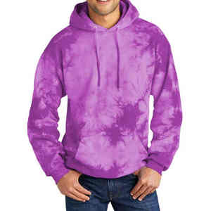 Sweat-shirt à capuche pour homme, violet, tie-dye, décontracté, en molleton, streetwear, mode d'hiver - Product Image 1